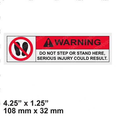 Picture of Decal - Warning Not a Step