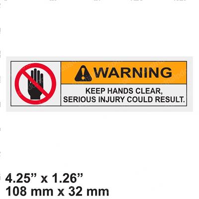 Picture of Decal - Warning Crushed Hand
