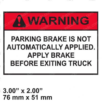 Picture of Brake-Warning Decal
