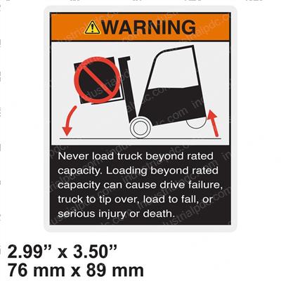 Picture of Decal - Overload Warning