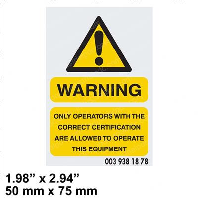 Picture of Label Warning