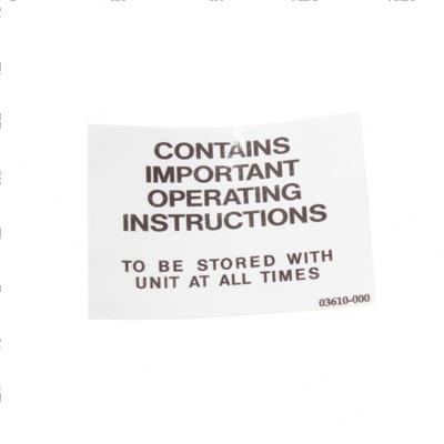 Picture of Decal - Op Instructionstorage