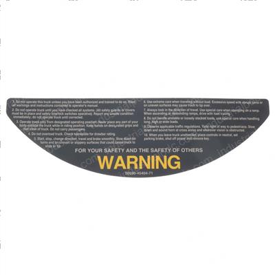 Picture of Decal - Tow Warning