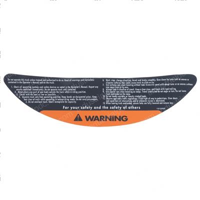Picture of Decal- Warning