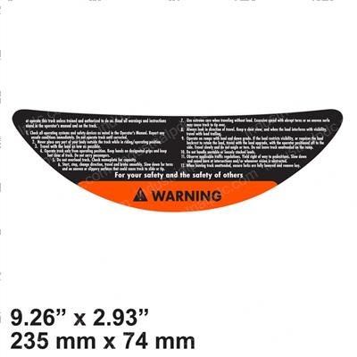 Picture of Decal-Warning
