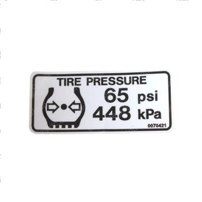 Picture of Decal - Tire Pressure