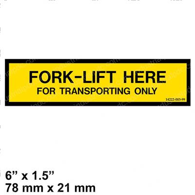 Picture of Decal - Fork Lift Here