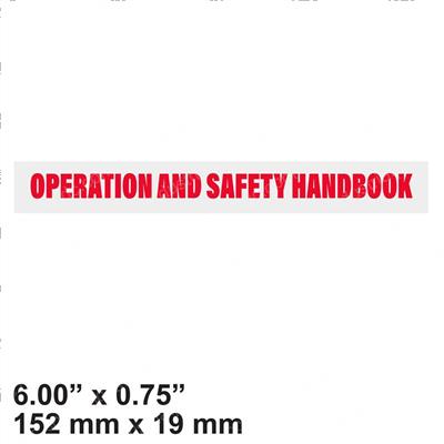 Picture of Decal - Oper.  Safety Handbook