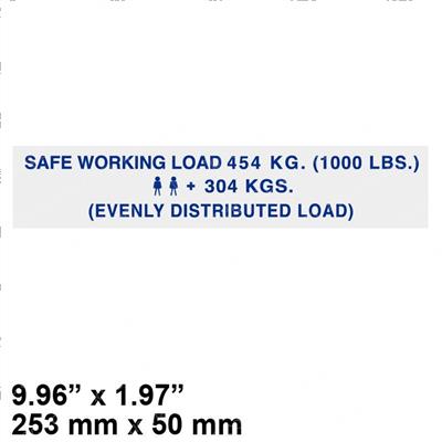 Picture of Decal- Safe Working Load 454kg