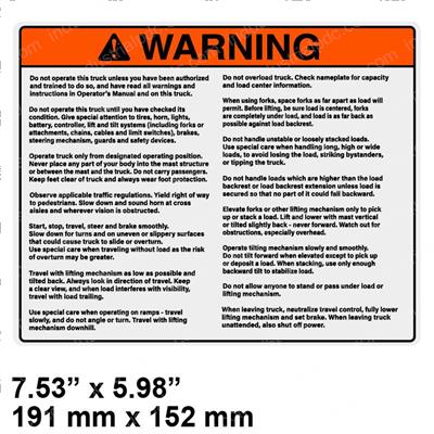 Picture of Safety Decal  Mylar  Pdc