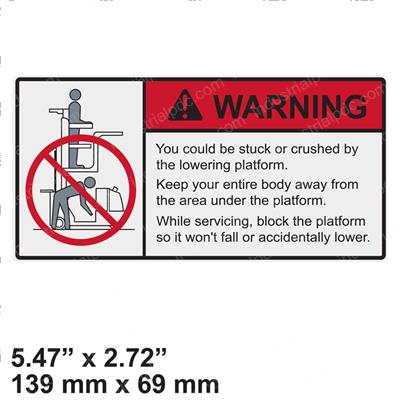 Picture of Decal - Warn Under Platform