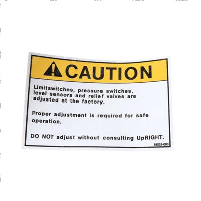 Picture of Decal - Do Not Adjust