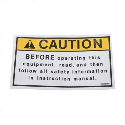 Picture of Decal - Before Operating