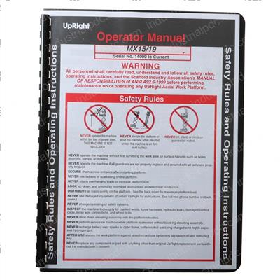 Picture of User Manual Mx1519