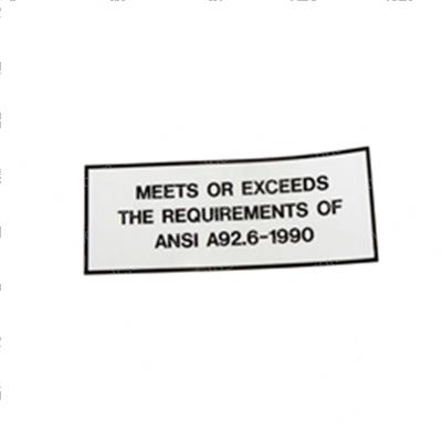 Picture of Decal - Ansi Requirements