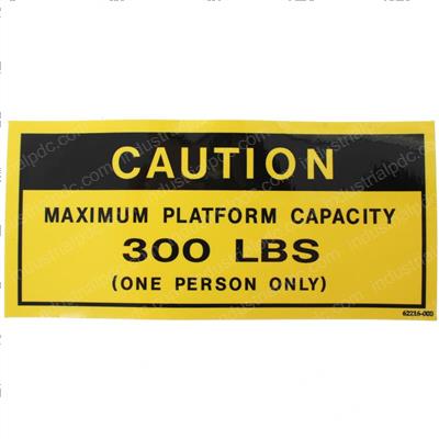 Picture of Decal - Max Load 300lbs
