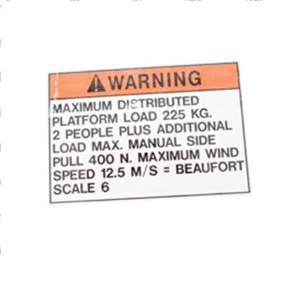 Picture of Decal - Max Load 225kg