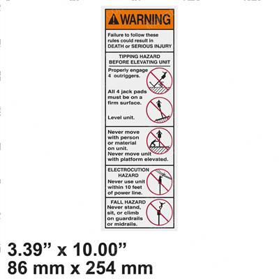 Picture of Decal - Warning Elev Sintra