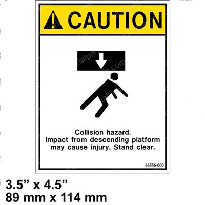 Picture of Decal - Caution Descending Plat