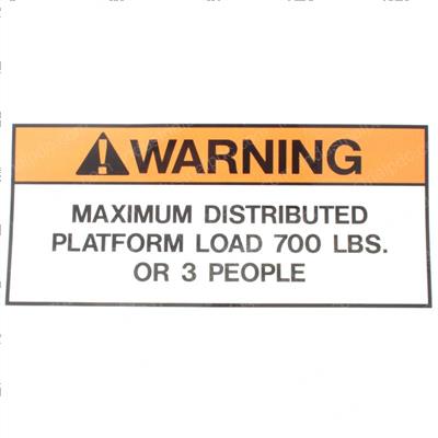 Picture of Decal - Warn Max Load 700lbs