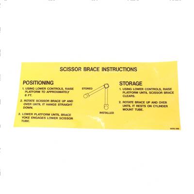 Picture of Decal - Scissor Brace Instruct