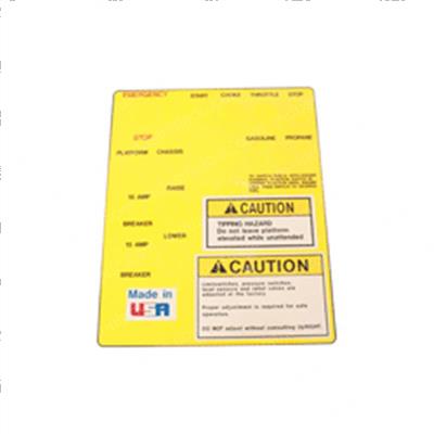 Picture of Decal - Lower Controls