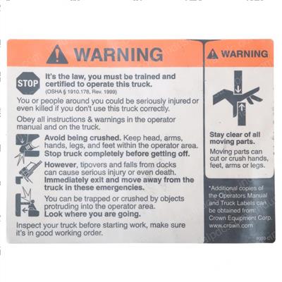 Picture of Warning Operator