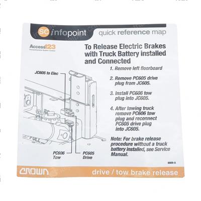 Picture of Label Drive/Tow Brake Release