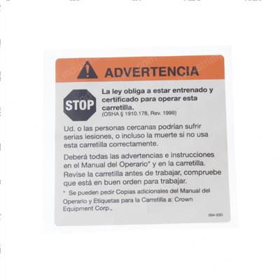Picture of Decal - Warn Moving Vehicle Sp