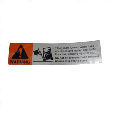 Picture of Warning Tilt Forward