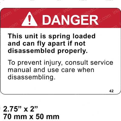 Picture of Decal - Danger Spring Loaded
