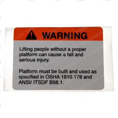 Picture of Decal - Warning Platform