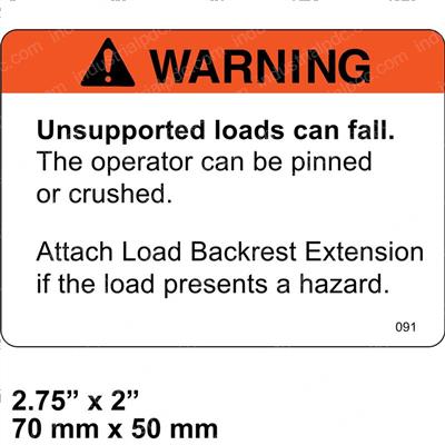 Picture of Warning Unsupported Loads