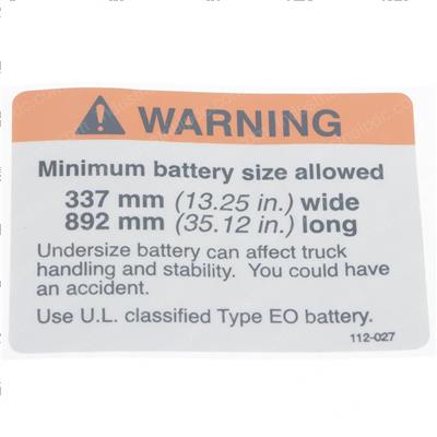 Picture of Warning Battery