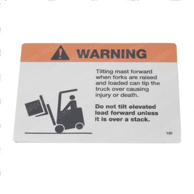 Picture of Warning Tilt Forward