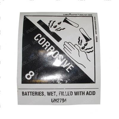 Picture of Label-Corrosive 8 - Battery