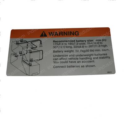 Picture of Decal - Battery Warning
