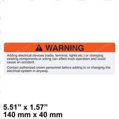 Picture of Warning Elec. Additions
