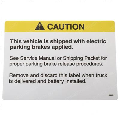 Picture of Caution Brakes Applied