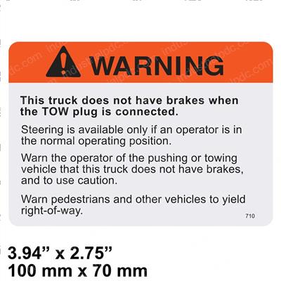 Picture of Warning Tow Plug