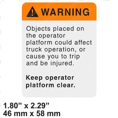 Picture of Decal - Warn Platform Clear