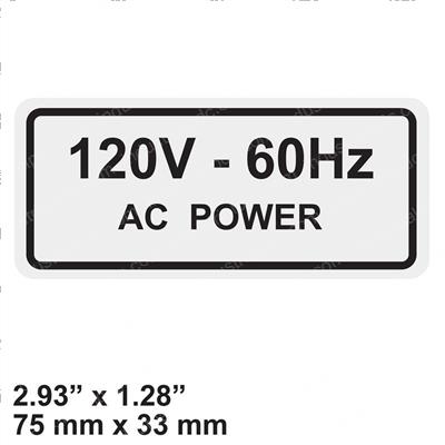 Picture of Decal - 120v - 60hz