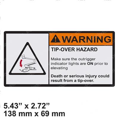 Picture of Decal - Warning Tip-Over