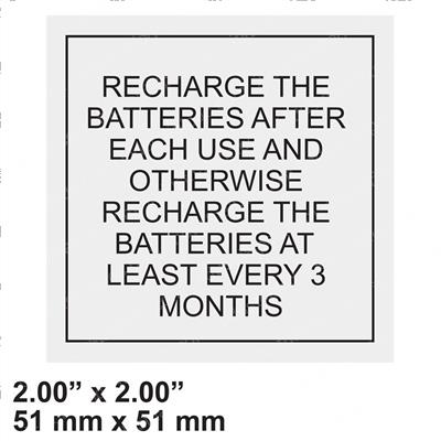 Picture of Decal - Battery Charge Remind