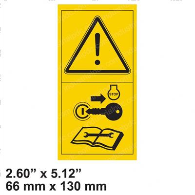Picture of Decal - Caution Key Removal