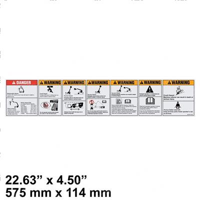 Picture of Decal - Danger/Warnings