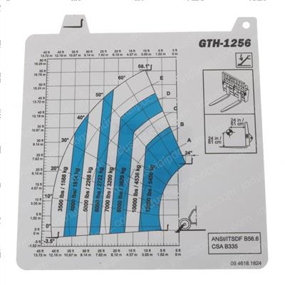 Picture of Label Load Chart Standard Carr