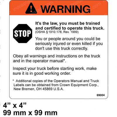 Picture of Decal - Warning Moving Vehicle