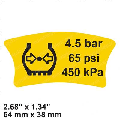 Picture of Decal - Pressure 4.5 Bar
