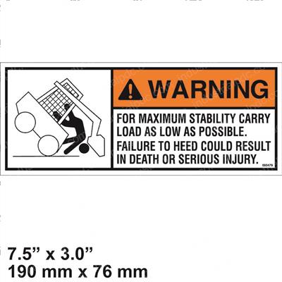 Picture of Decal/Warn Carry Low